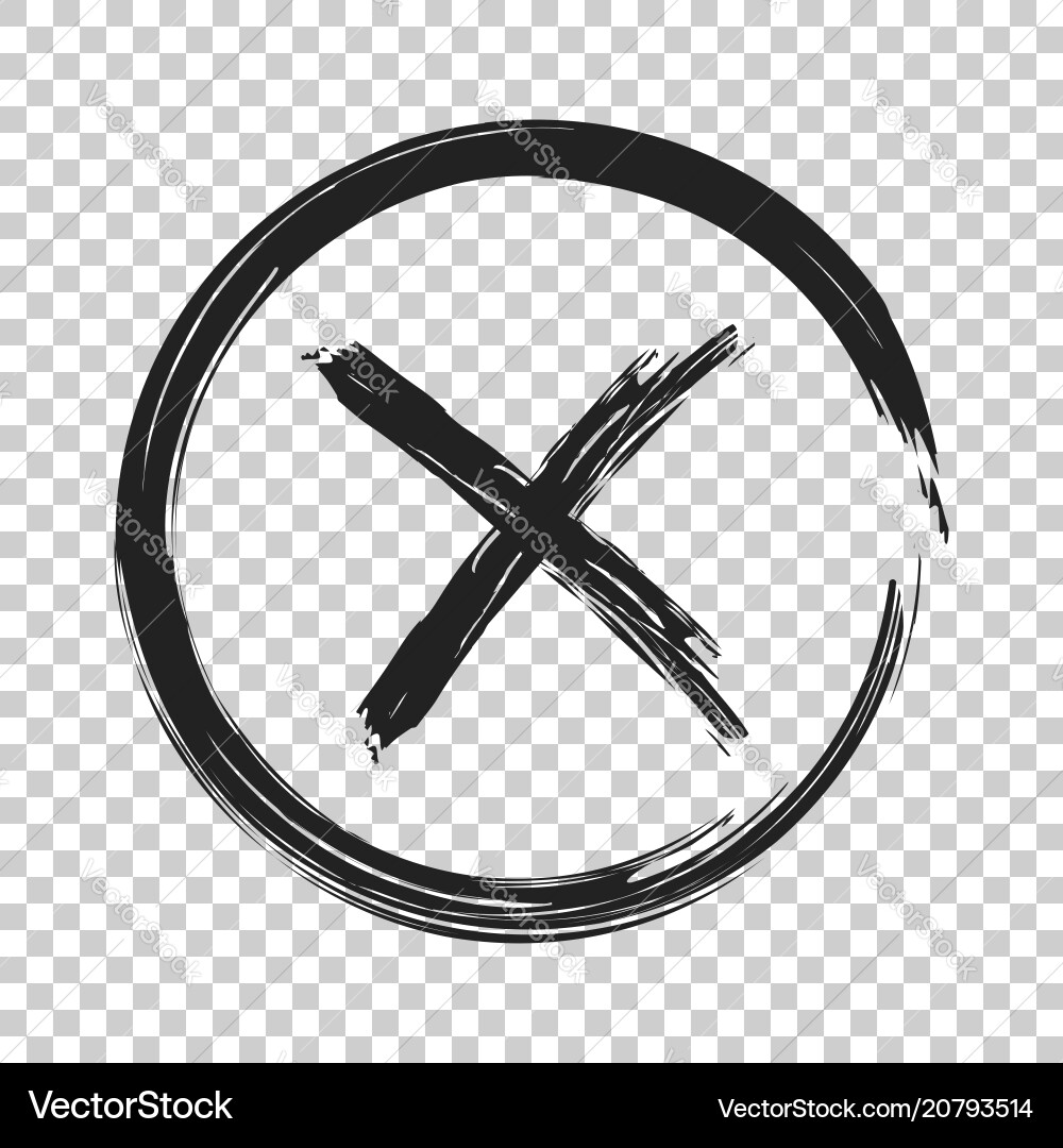 Negative Checkmark Icons - No, Wrong vector image