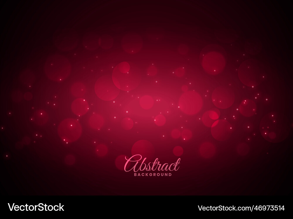 Red bokeh background with sparkles Vector Image