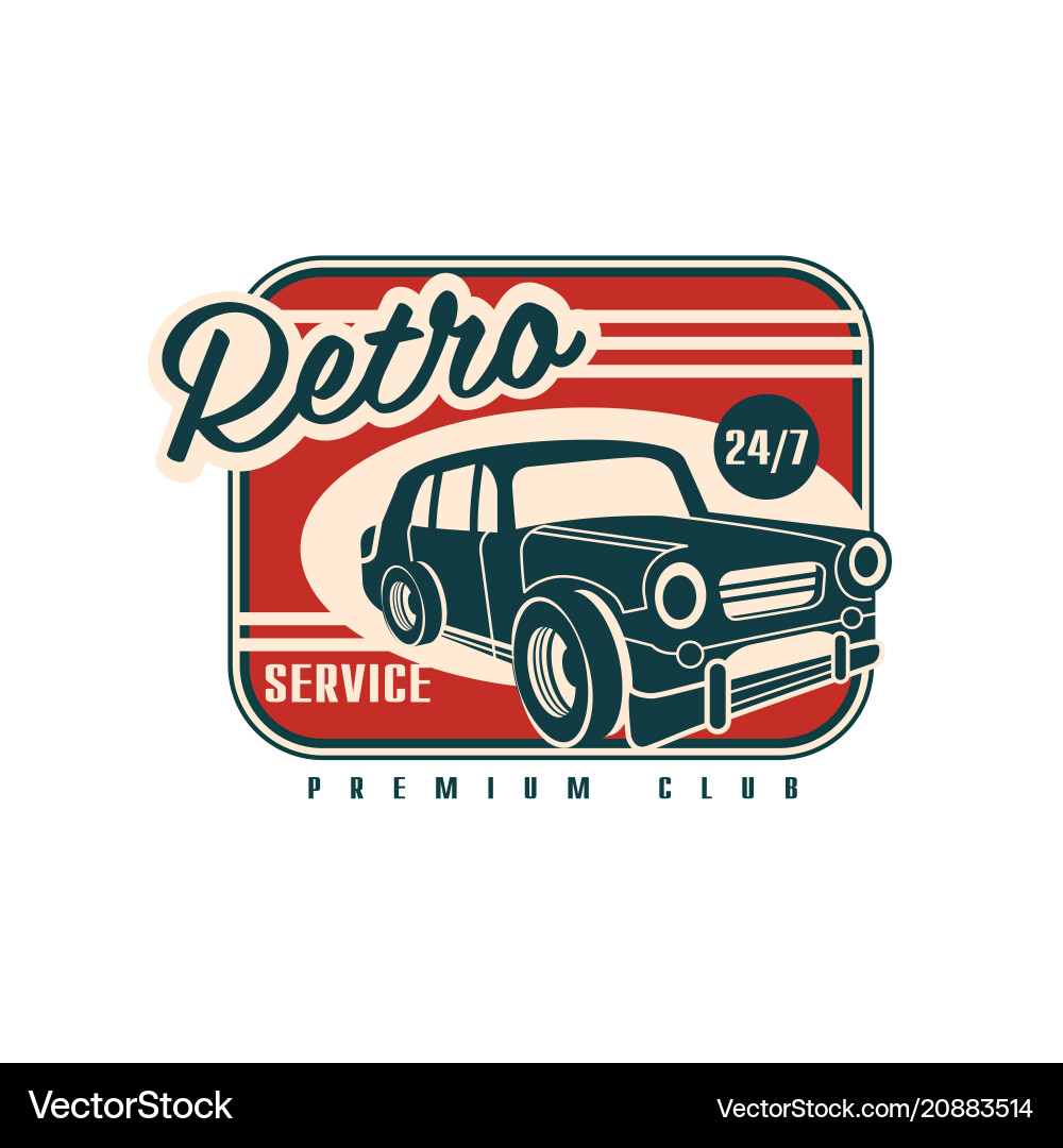 Retro Automotive Repair Club Vector Image