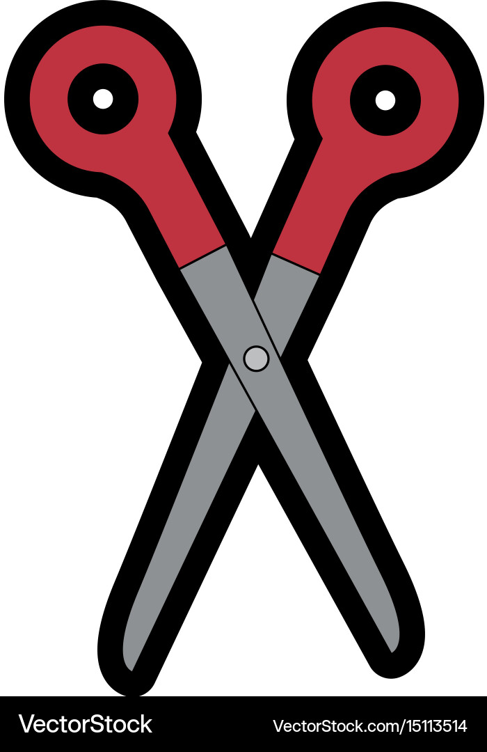 Scissors tool icon vector image