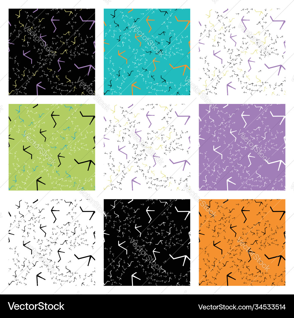 Seamless pattern texture backgrounds sets colored Seamless pattern texture backgrounds sets colored Vector Image