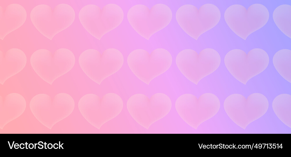 Seamless pattern with hearts and gradient Seamless pattern with hearts and gradient vector image
