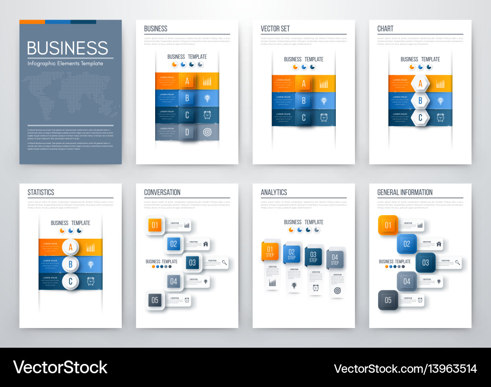 Set mit Infografik Vektorbild