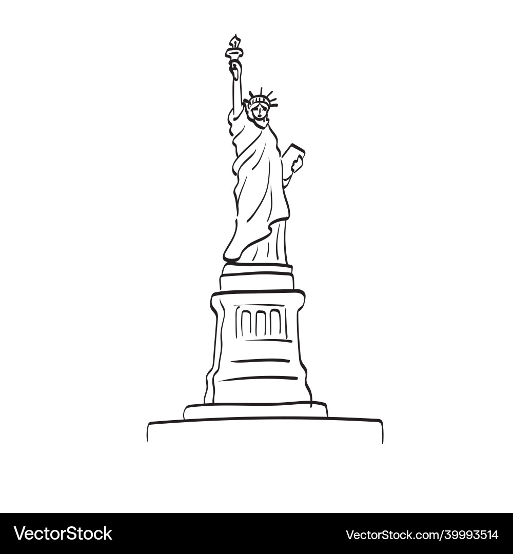 Statue of liberty new york usa isolated Statue of liberty new york usa isolated vector image