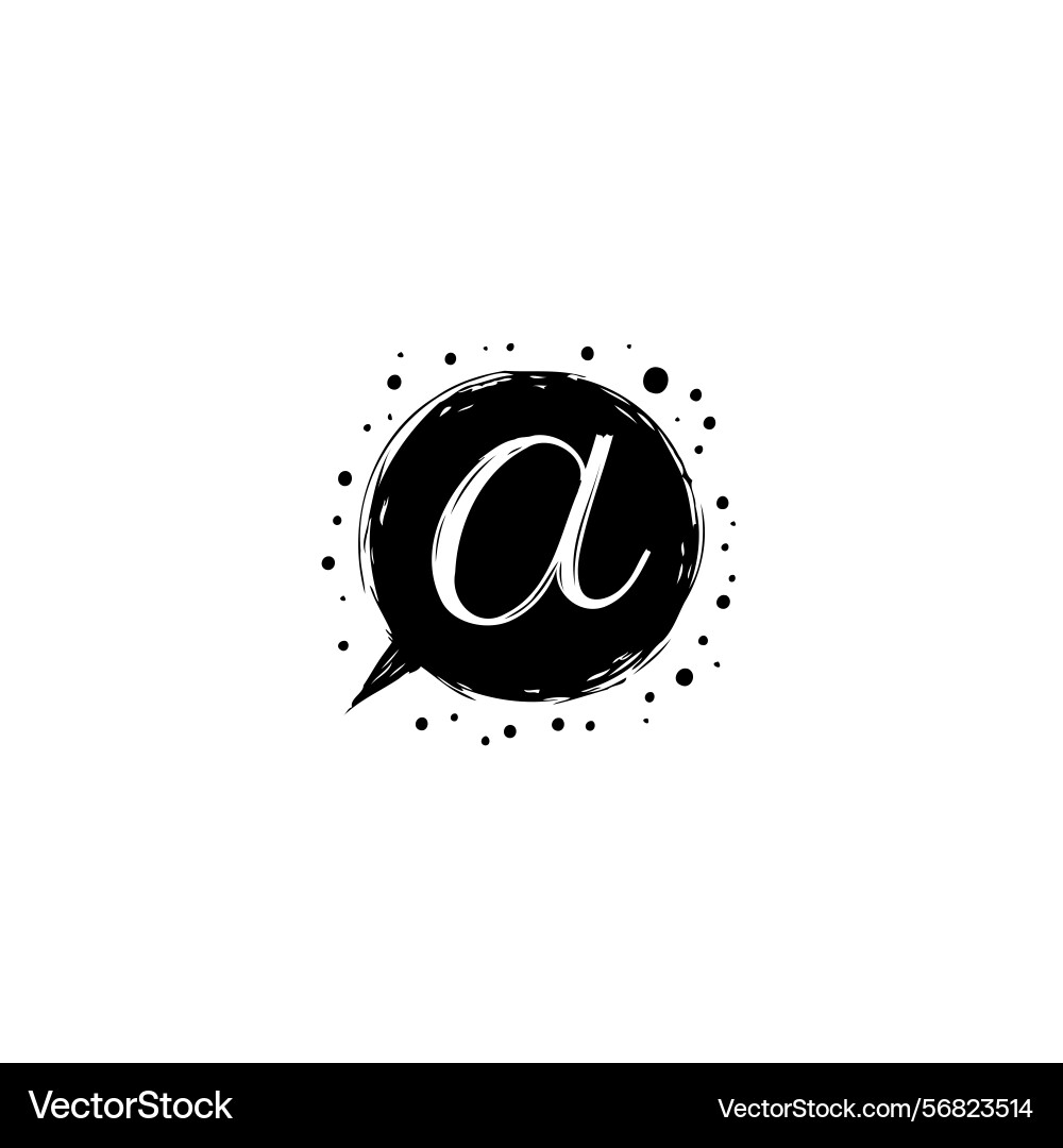 Symbol inside a dynamic speech bubble design vector image