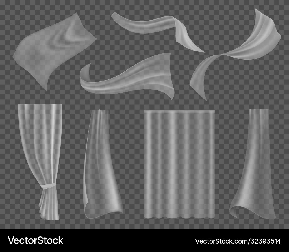 Transparent Fabric Drapes Royalty Free Vector Image