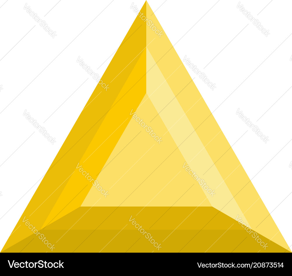 Triangular adamant icon flat style vector image