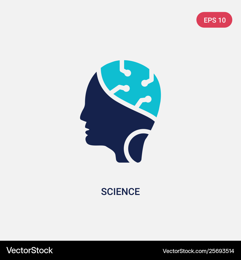 Two color science icon from artificial Vector Image