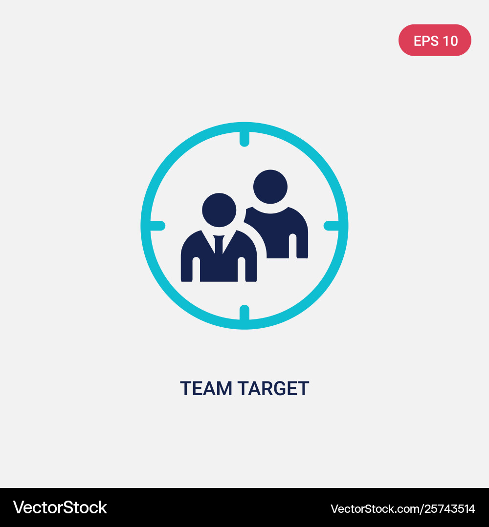 Two color team target icon from general concept Two color team target icon from general concept vector image