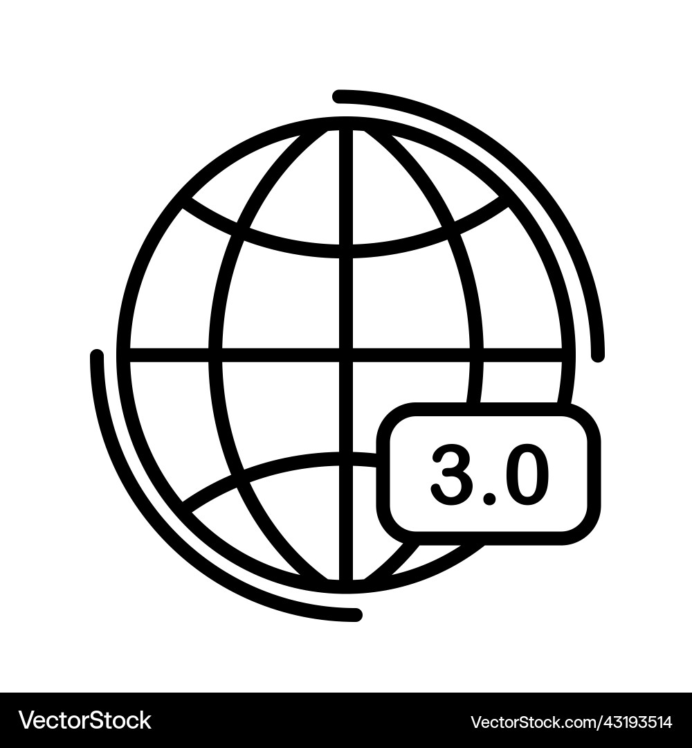 Web 30 advanced internet technology icon Vector Image
