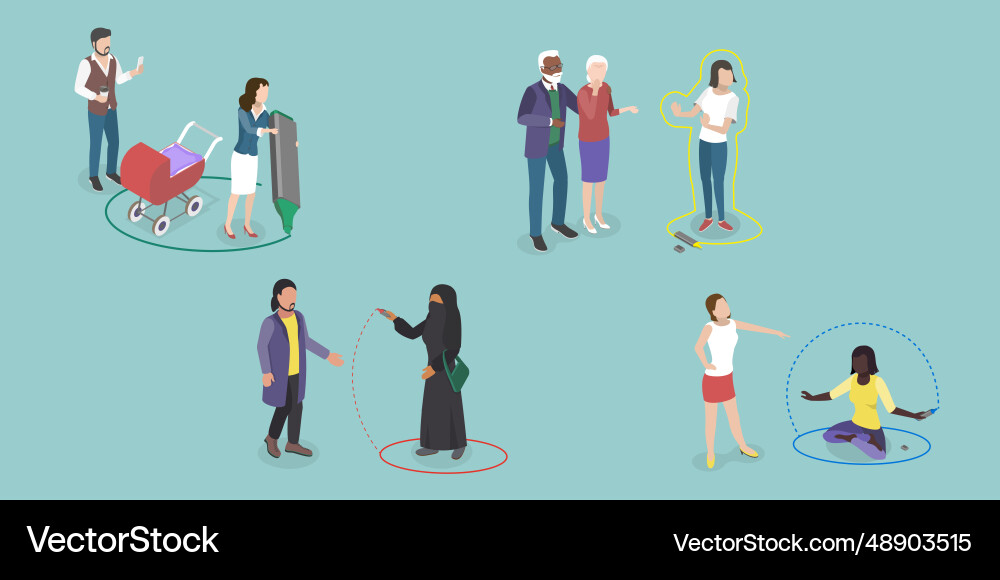 3d isometric flat conceptual Royalty Free Vector Image