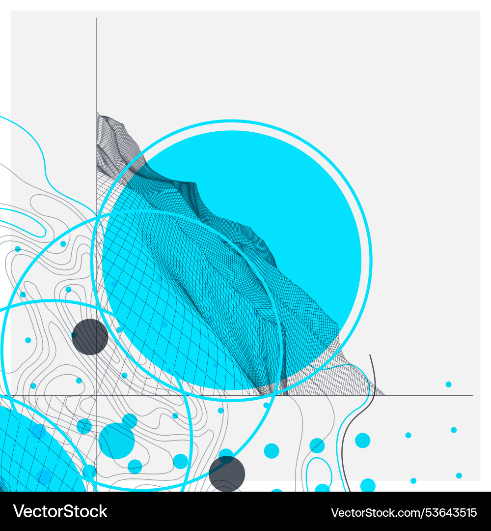 Abstract art wireframe background modern science vector image