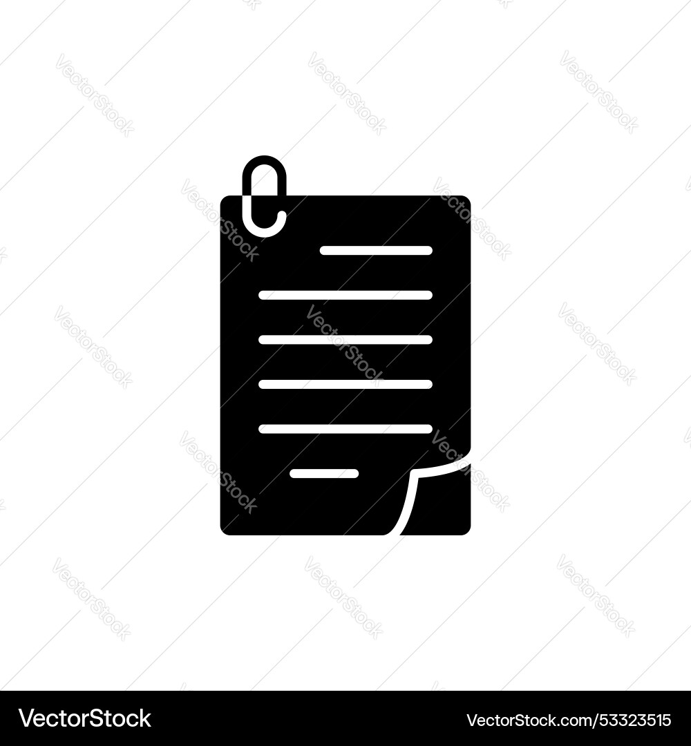 Assignment icon isolated on white background Vector Image