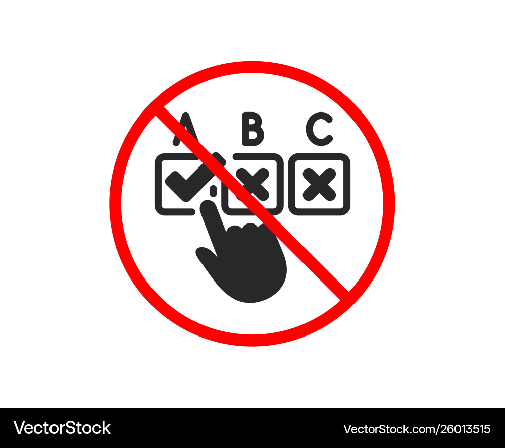 Correct checkbox icon select answer sign Vector Image