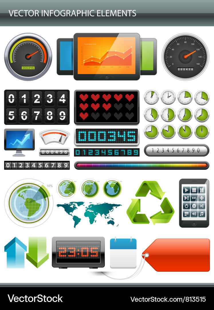 Data Visualization Elements vector image