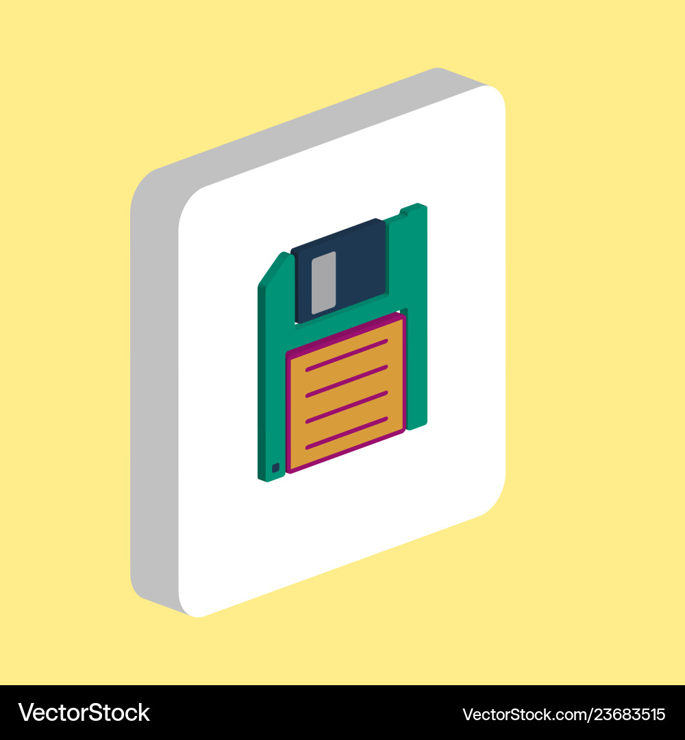 Floppy disk computer symbol Floppy disk computer symbol vector image