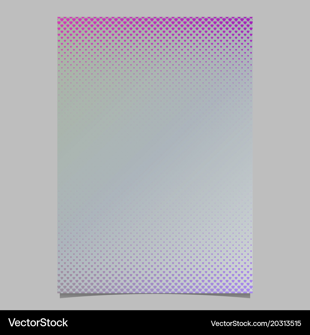 Gradient heart pattern page template - brochure Vector Image