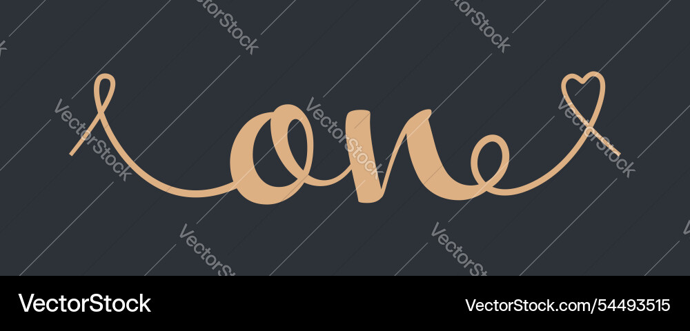 On initial wedding monogram calligraphy hand Vector Image
