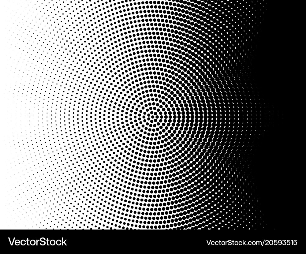 Radial halftone pattern gradient background vector image