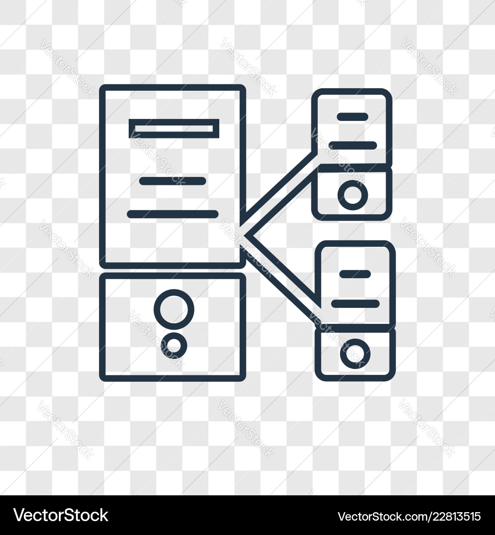 Server concept linear icon isolated Server concept linear icon isolated vector image
