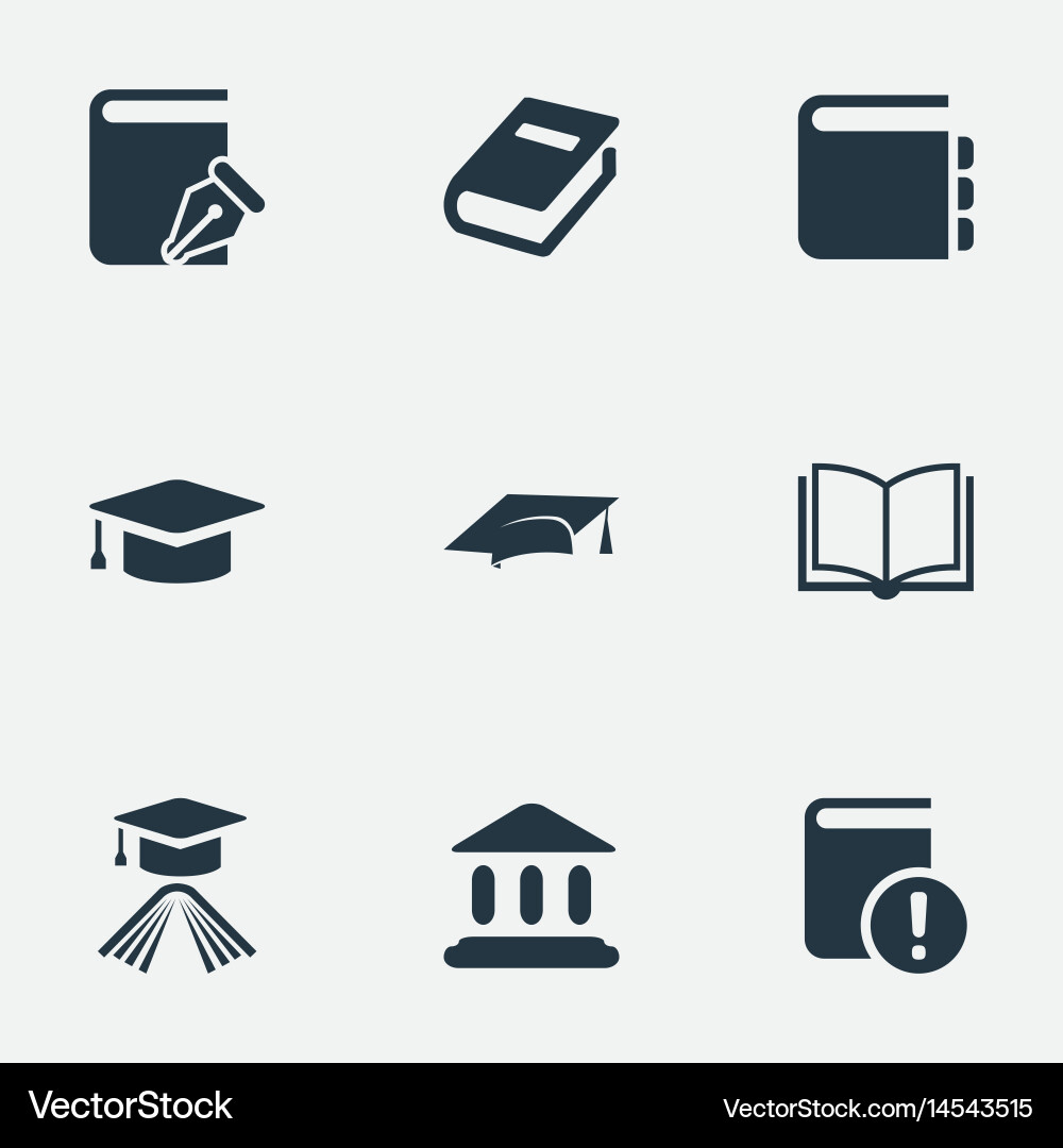 Set of simple knowledge icons Vector Image