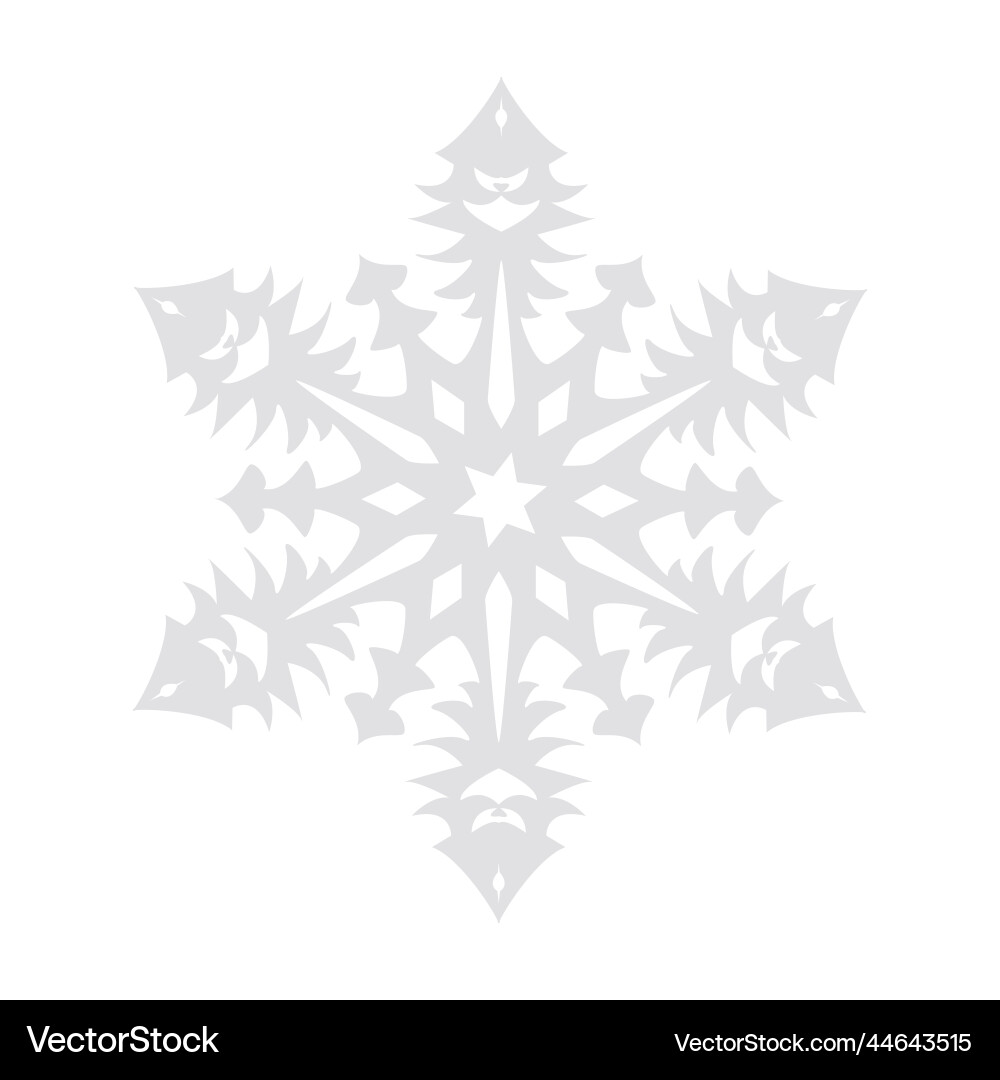 Snowflake graphics on a white background Snowflake graphics on a white background vector image