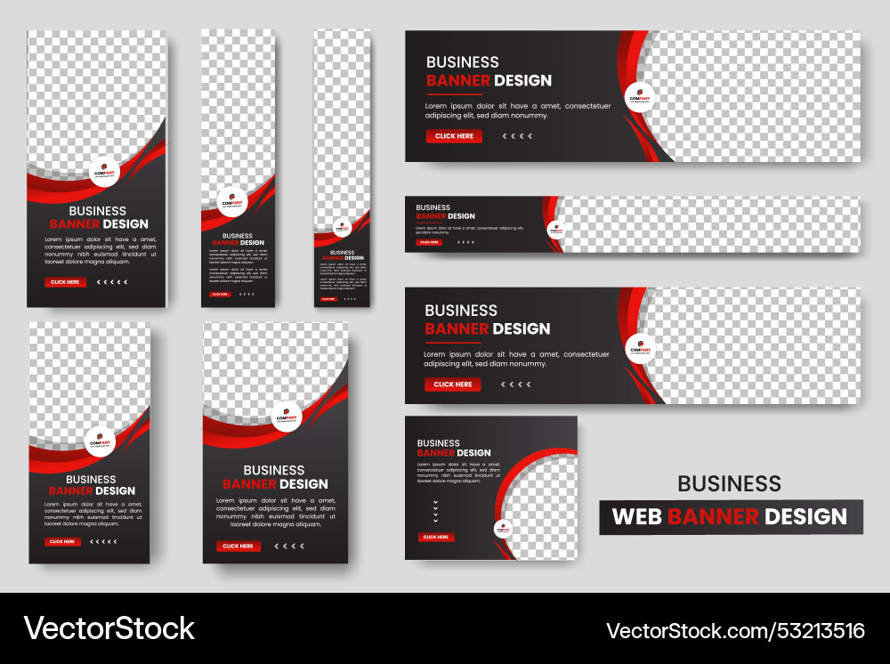 Abstract banner design web template set Abstract banner design web template set vector image