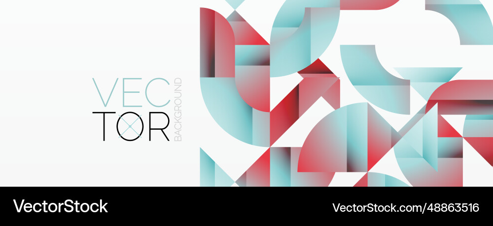 Assorted geometric shapes unite in a minimalistic Assorted geometric shapes unite in a minimalistic Vector Image