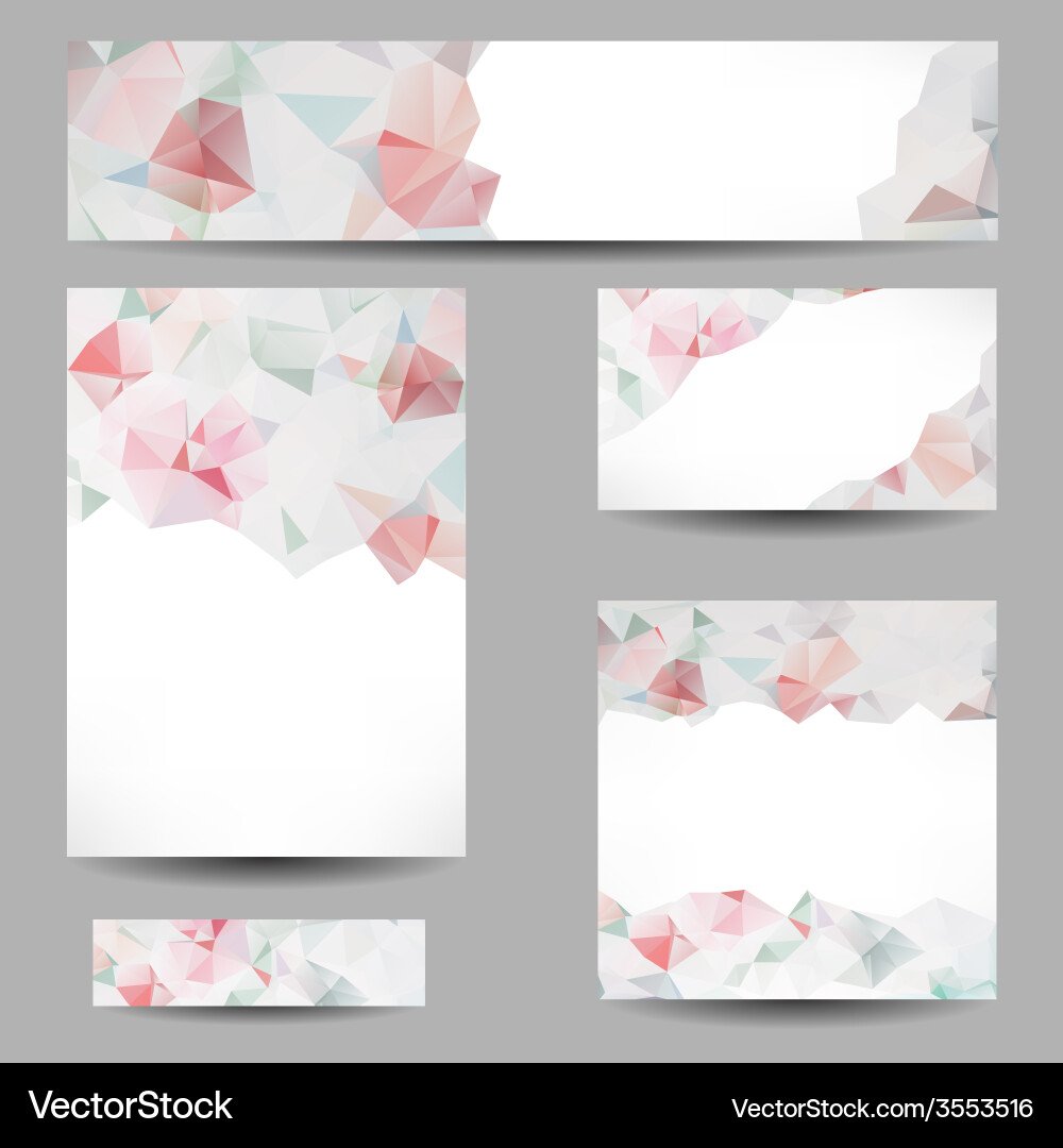 Backgrounds with abstract triangles Vector Image