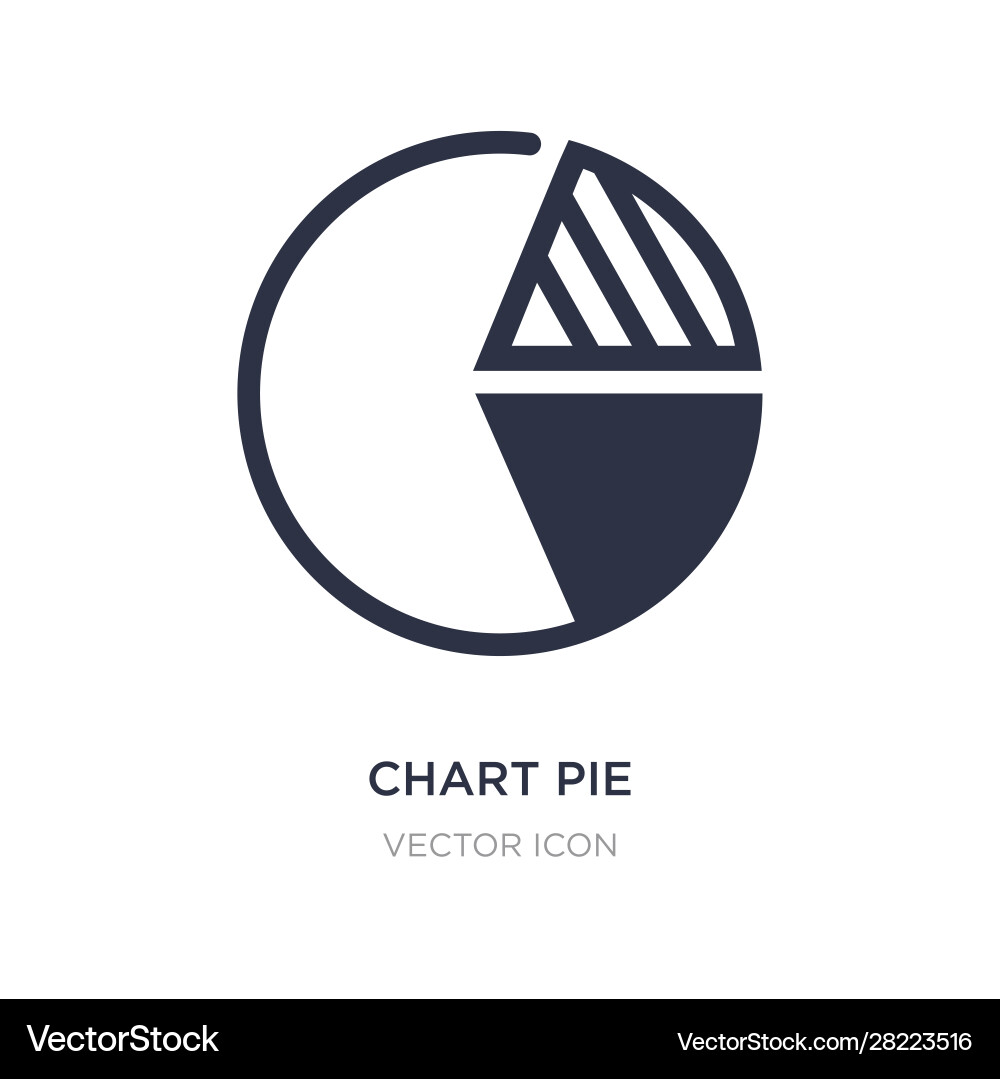 Chart pie icon on white background simple element vector image