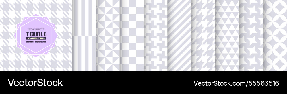 Collection of seamless fabric patterns Collection of seamless fabric patterns vector image