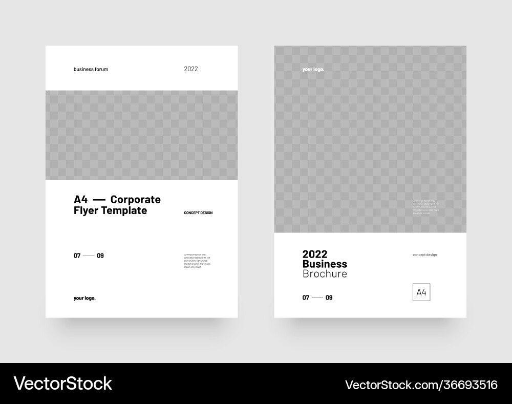 Corporate layout template for seminars conference vector image