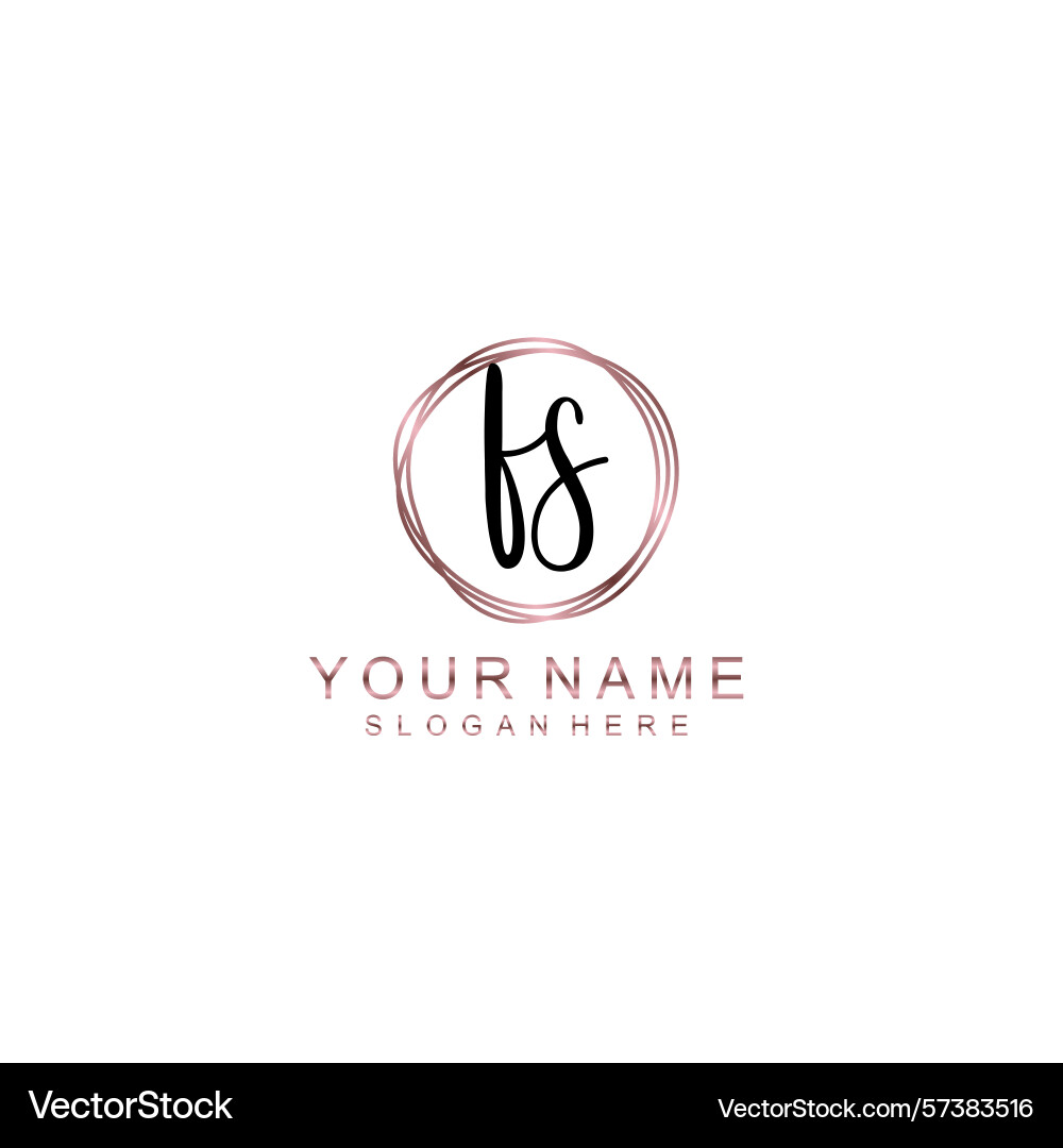 Elegant fs initial logo designs with artistic Elegant fs initial logo designs with artistic Vector Image