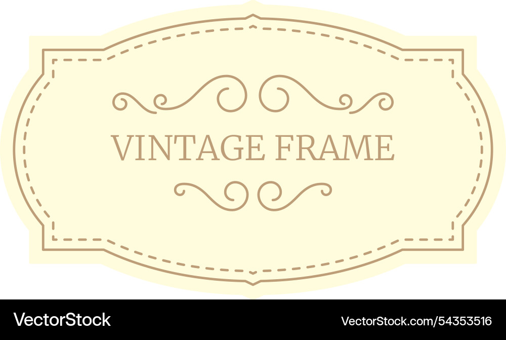 Elegant vintage frame with swirls adding a touch Elegant vintage frame with swirls adding a touch vector image