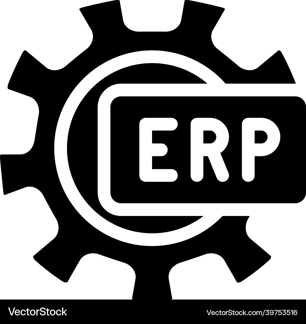 ERP System Processing Icon vector image