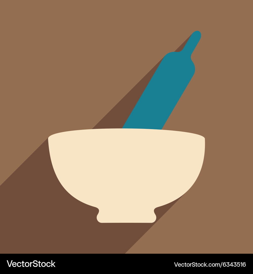 Flat with shadow icon and mobile application Vector Image