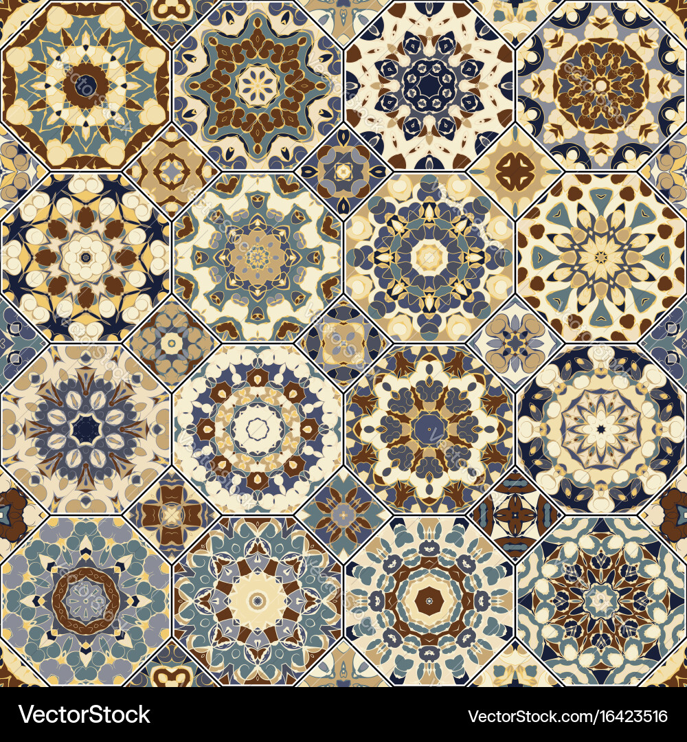 Geometric Pattern Tile Set vektorbild