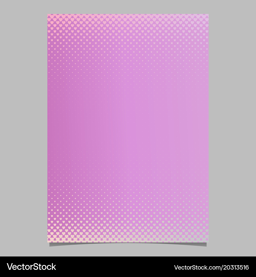 Gradient heart pattern brochure template design Vector Image