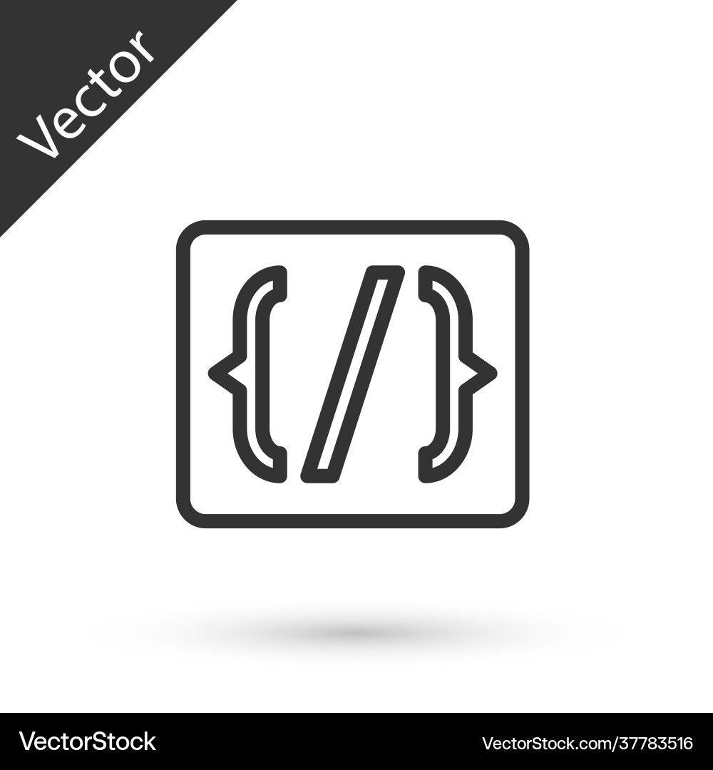 Graue Linie Programmiersprache Syntax-Symbol Graue Linie Programmiersprache Syntax-Symbol vektorbild