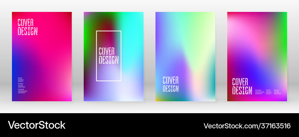 Pastel soft rainbow gradient set color background Pastel soft rainbow gradient set color background vector image