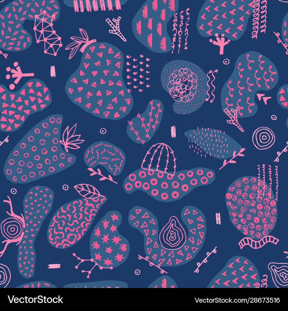 Seamless pattern with hand drawn abstract Seamless pattern with hand drawn abstract vector image