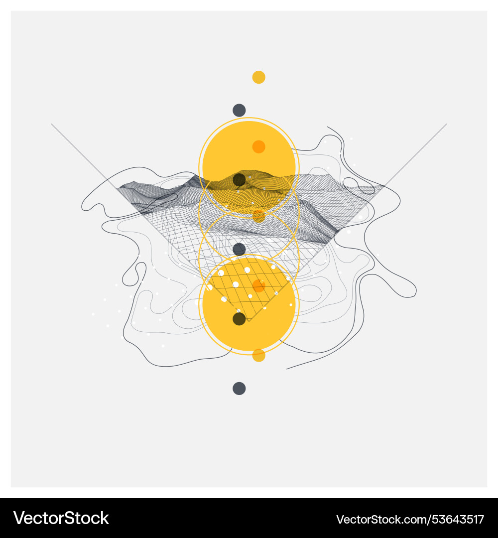Abstract art wireframe background modern science Abstract art wireframe background modern science vector image