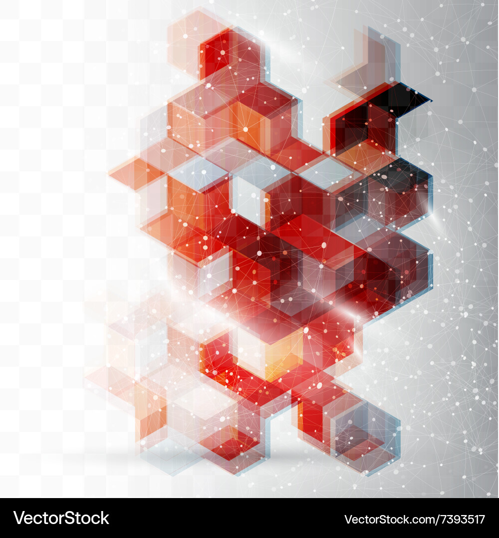 Abstract design hexagonal background vector image