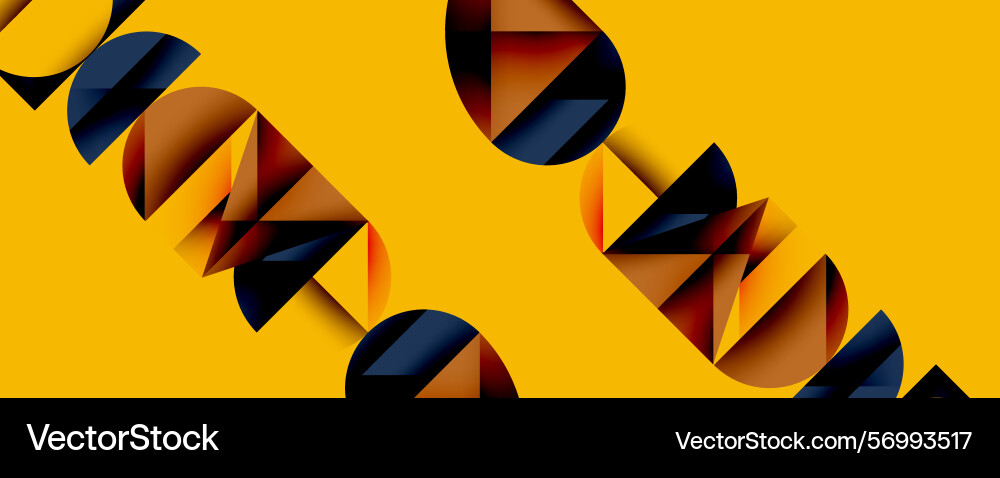 Abstract geometric shapes overlap creating Vector Image