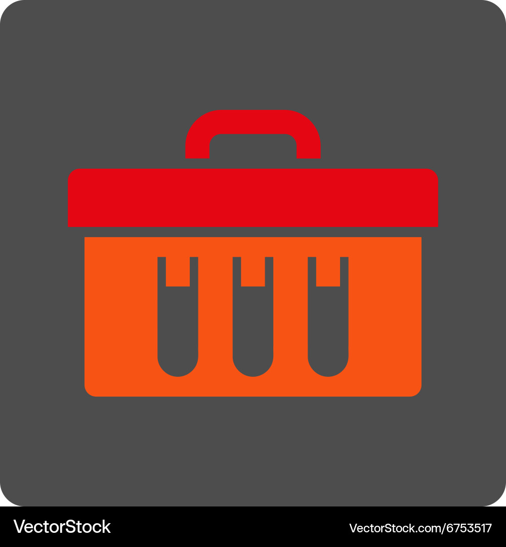 Analysis rounded square button vector image