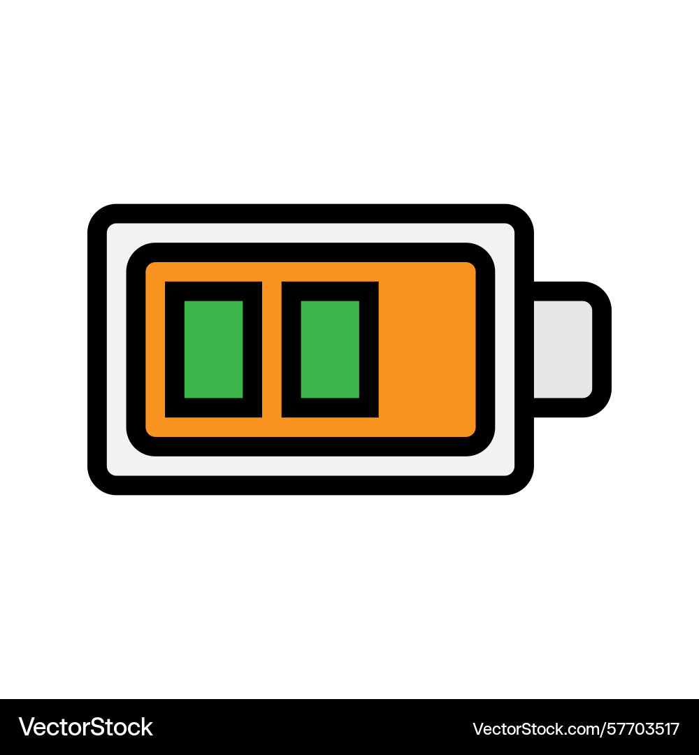 Battery color editable icon suitable for software Vector Image