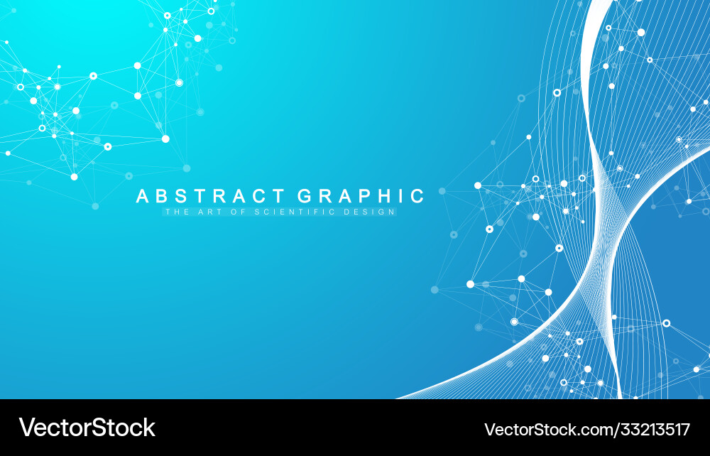 Big genomic data visualization dna helix Big genomic data visualization dna helix vector image