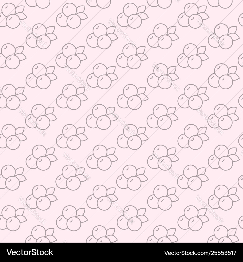 Blueberry Pattern - Seamless Repeat Vector Image
