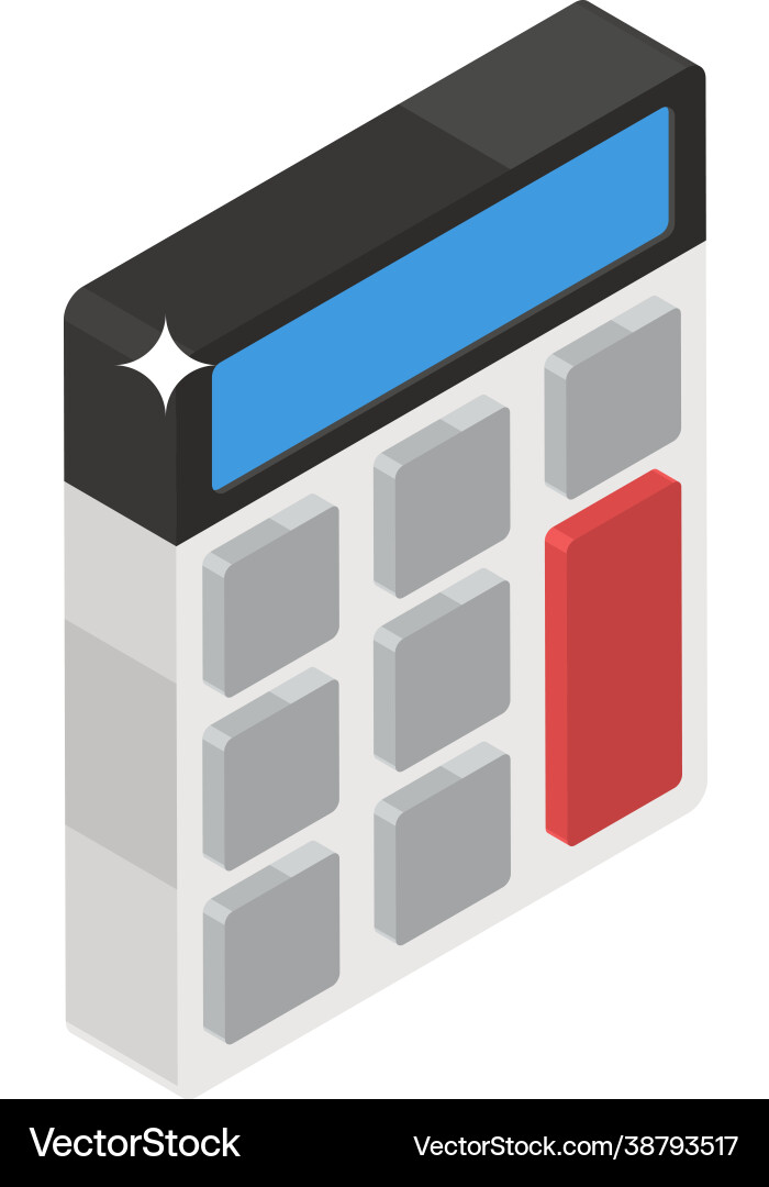 Calculating device Vector Image