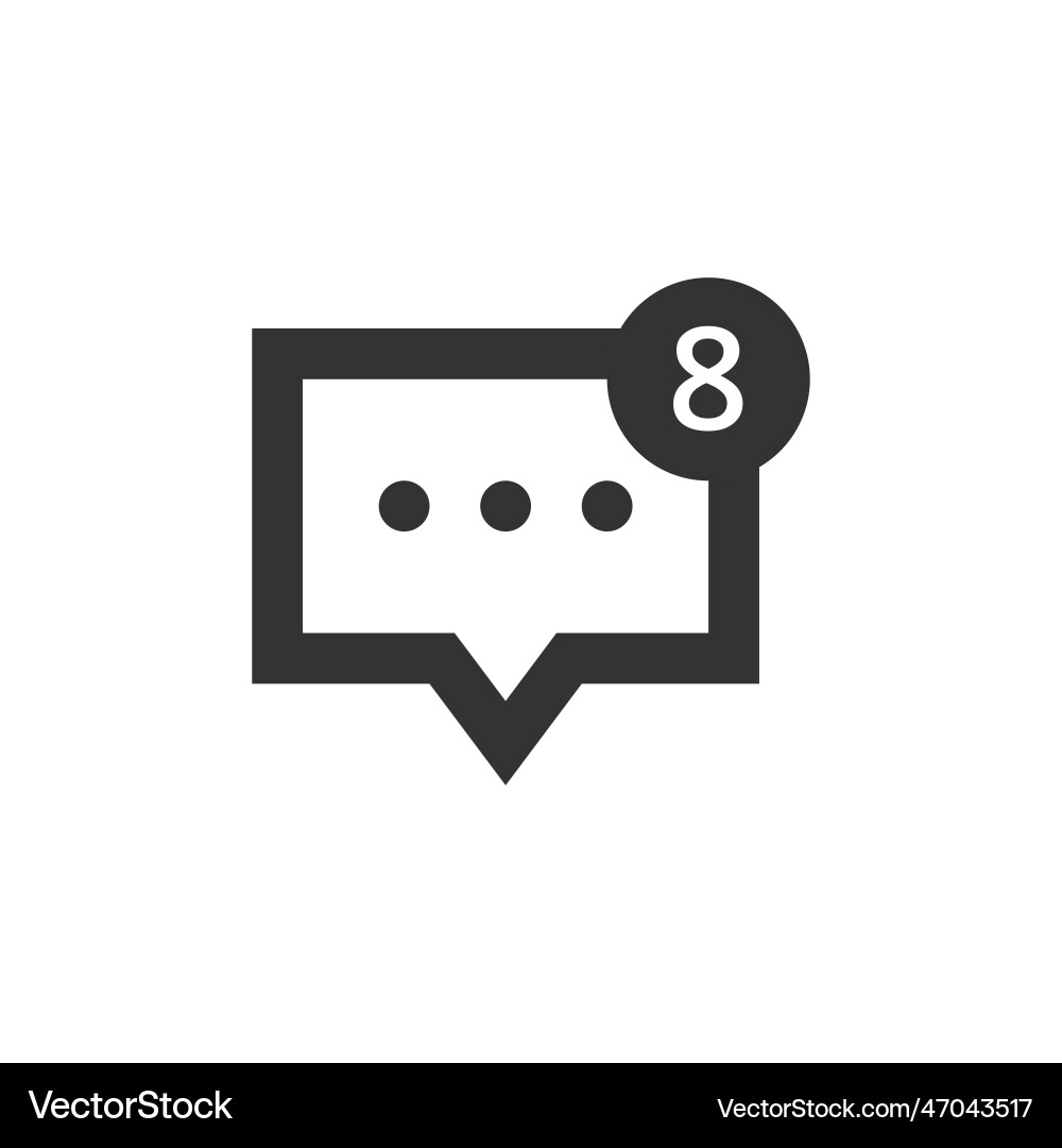 Chat speech bubble and dialog balloon line style vector image
